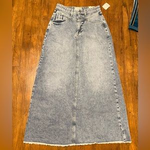 We The Free, Free People, Come As You Are Denim Maxi Skirt